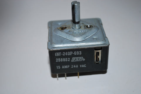 Range Oven Burner Switch 258952 or INF-240P-693