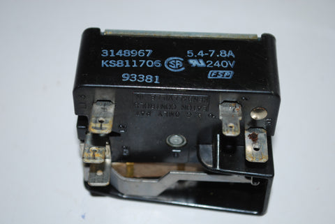 Whirlpool KitchenAid Range Burner Switch 3148967 KS811706 Rated at 5.4-7.8A