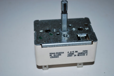 Samsung Range Oven Burner Switch DG44-01001A NL811226  Rated at 4.4-5.8A 1250W