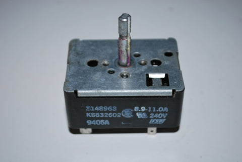 KitchenAId Range Oven Burner Switch 3148963 KS832602  Rated at 8.9-11.0A