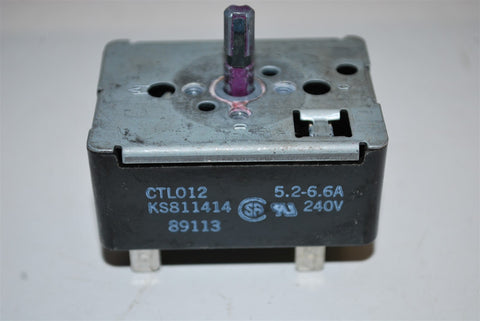 Range Oven Burner Switch CTL012 KS811414     5.2-6.6A  240V