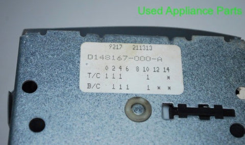 Frigidiare Washer Timer 148167000 A or D148167-000-A