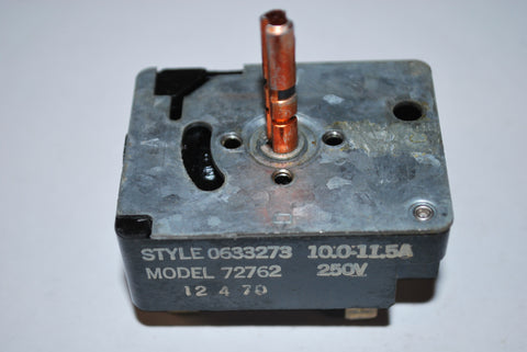 Range Burner Switch Style 0633273 Model 72762