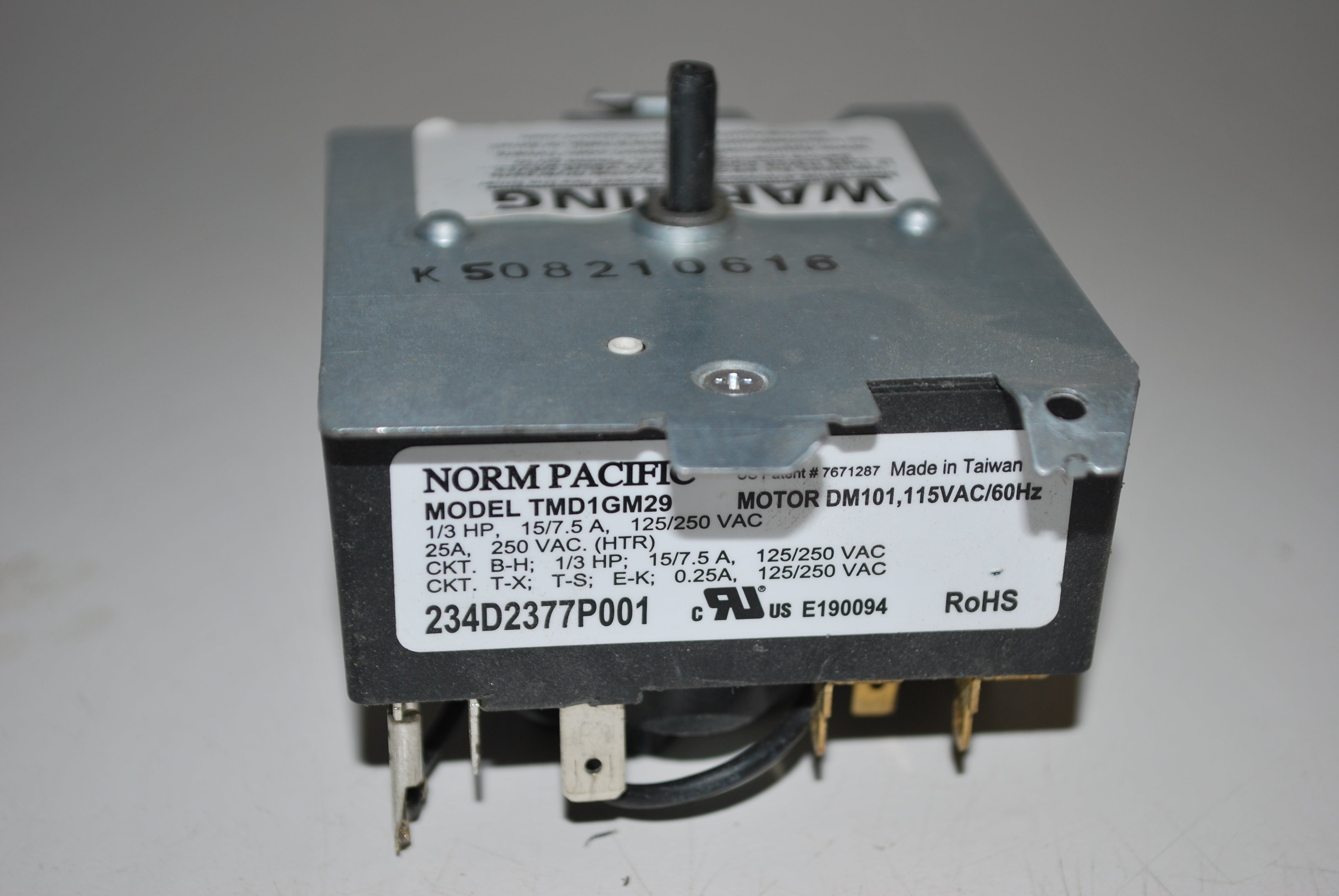 Genuine OEM General Electric GE Dryer Timer 234D2377P001