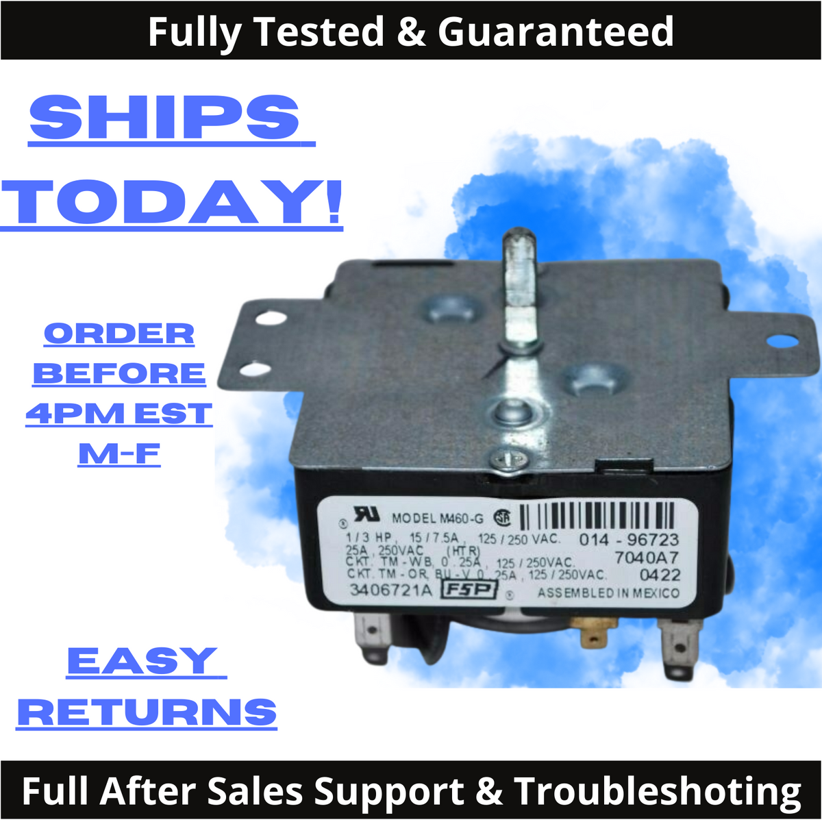 Genuine OEM KENMORE WHIRLPOOL MAYTAG Dryer Timer 3406721A FSP