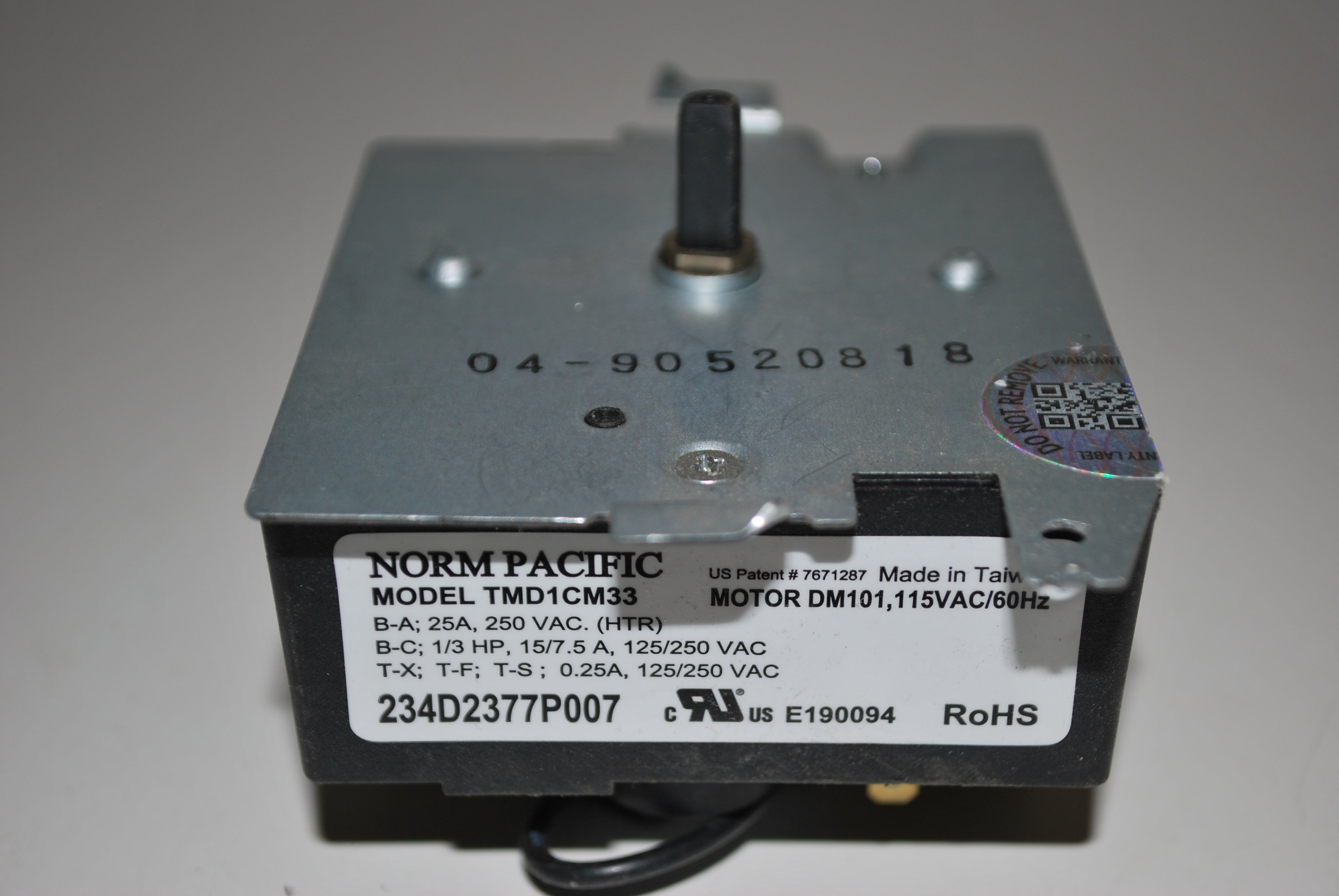 Genuine OEM General Electric GE Dryer Timer 234D2377P007