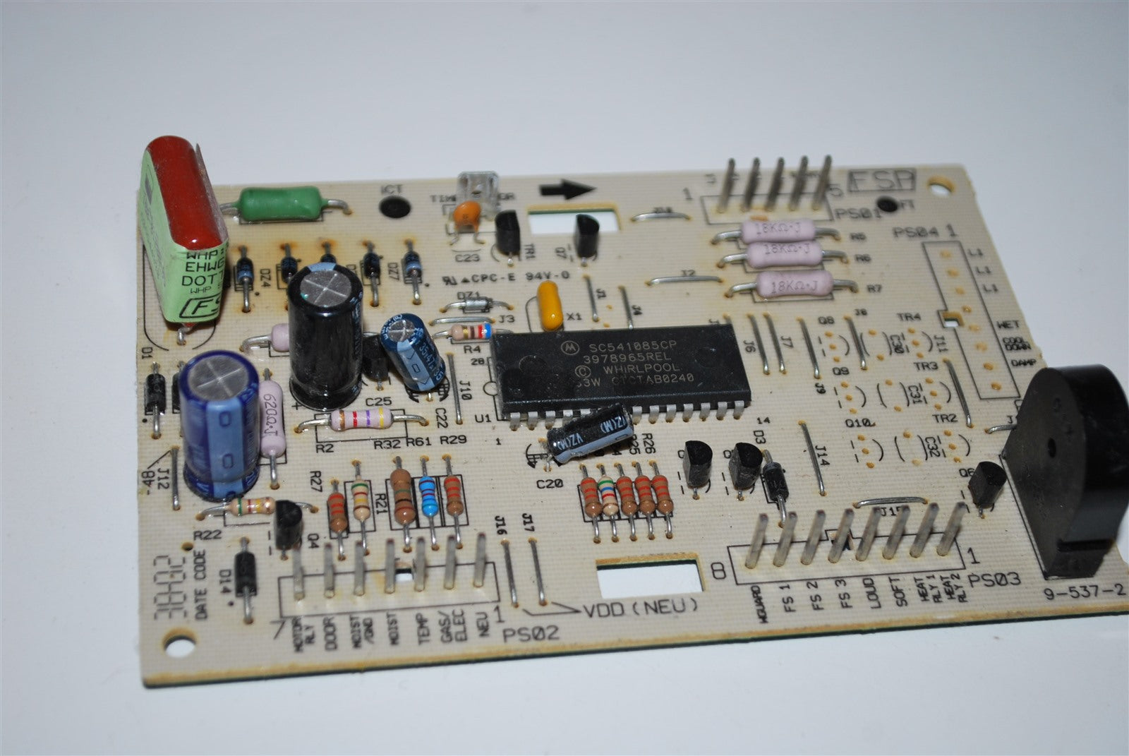 Dryer Electronic Control Board 3978954 WPW10116565 AP6015194 W10116565